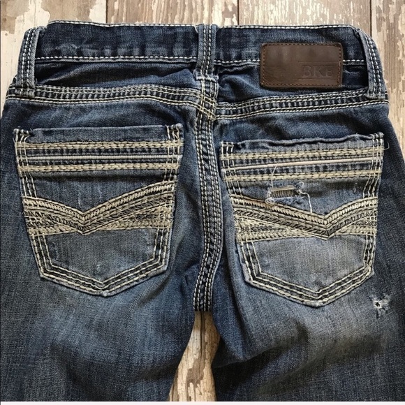 BKE Aiden Straight Distressed Jeans Size 26 Short - Picture 8 of 10